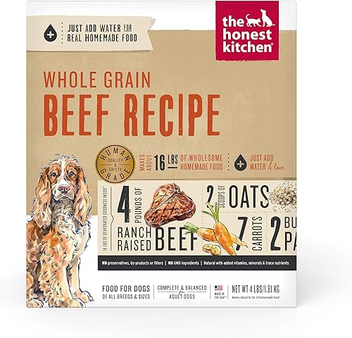 The Honest Kitchen - Alimento para perros de grano entero orgánico deshidratado de grado humano