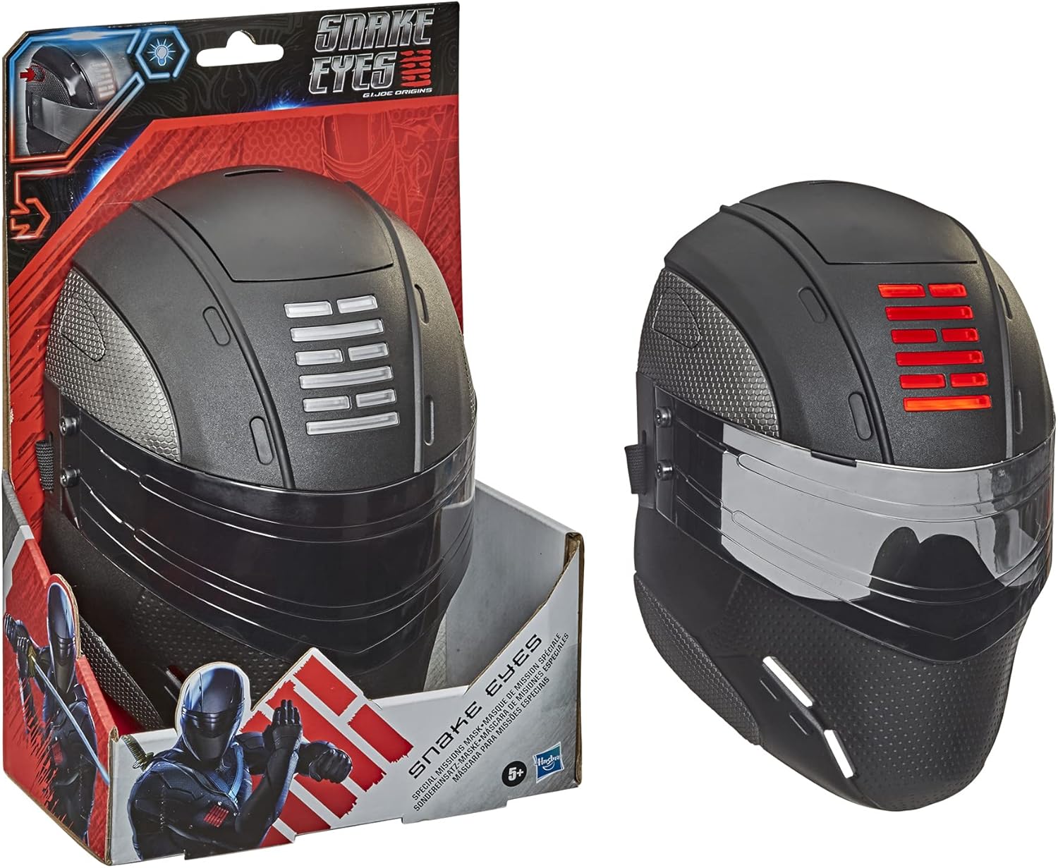 Snake Eyes: G.I. Joe Origins Snake Eyes Special Missions-Mask with Electronic Light Effects for Kids Roleplay, Toys for Kids Ages 5 and Up : Toys & Games