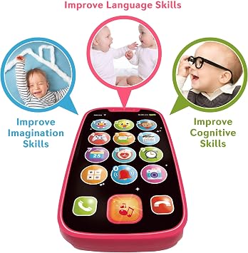 Stone and Clark My First Smartphone & Musical Press & Go Caterpillar Toy Bundle - Interactive Learning Toys for Toddlers