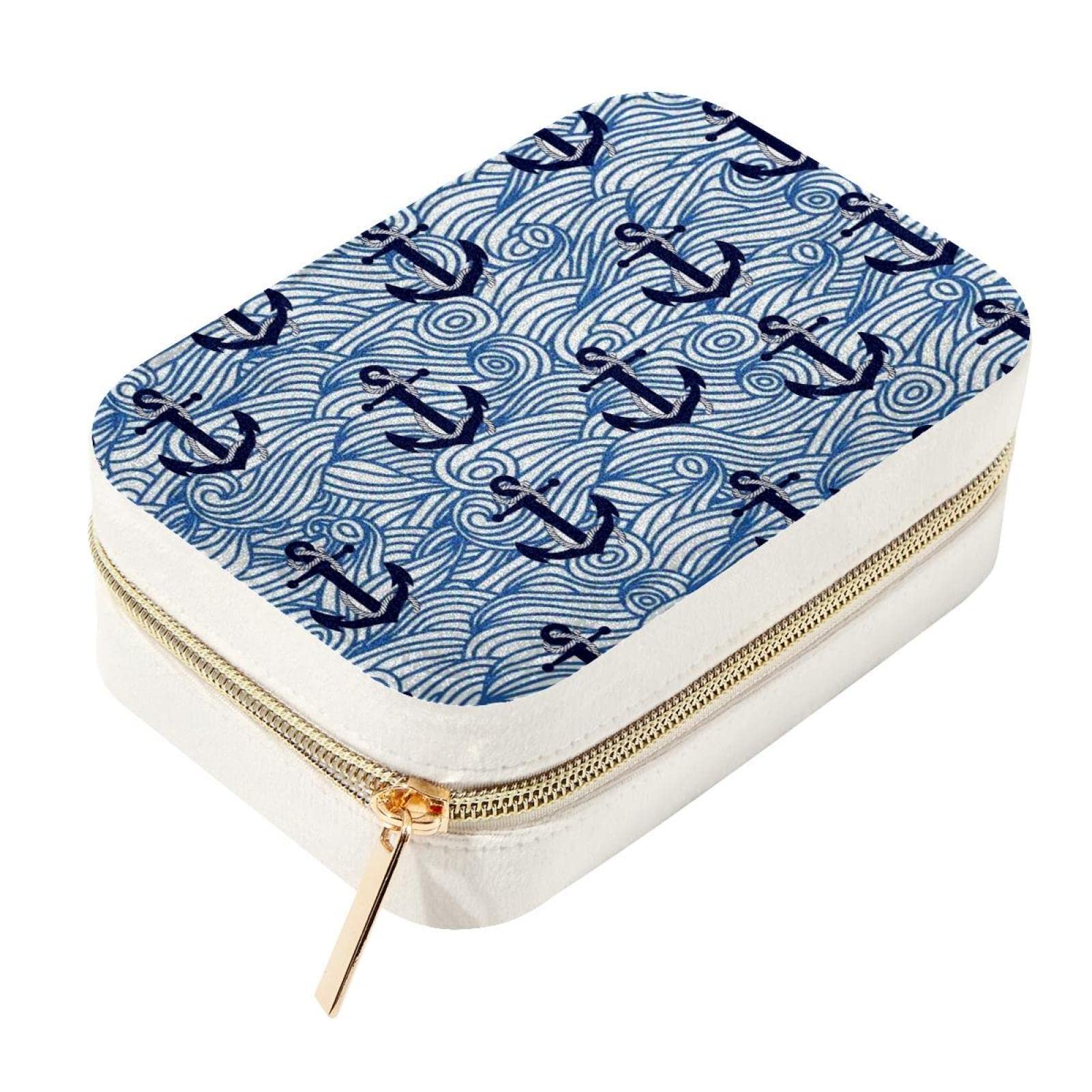 Bolso de joyería Anchor en terciopelo azul: el regalo ideal para proteger y exhibir piezas
