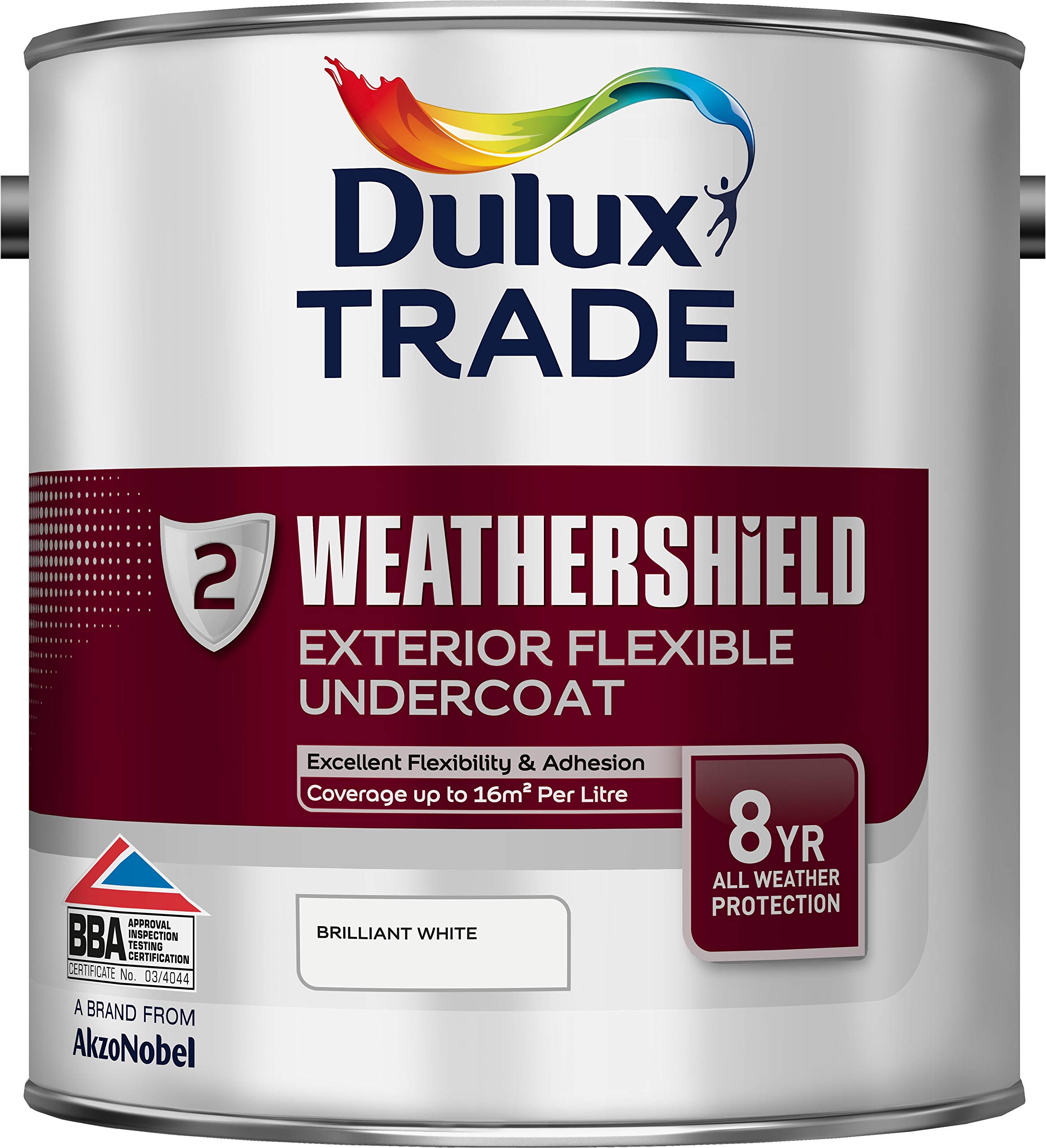 Dulux Trade Weathershield Undercoat Brilliant White 2.5 Litres
