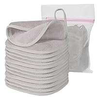 Vista 9 de Paño removedor de maquillaje, 6 x 6 pulgadas, toallas removedoras de maquillaje reutilizables para lavar la cara, almohadillas removedoras