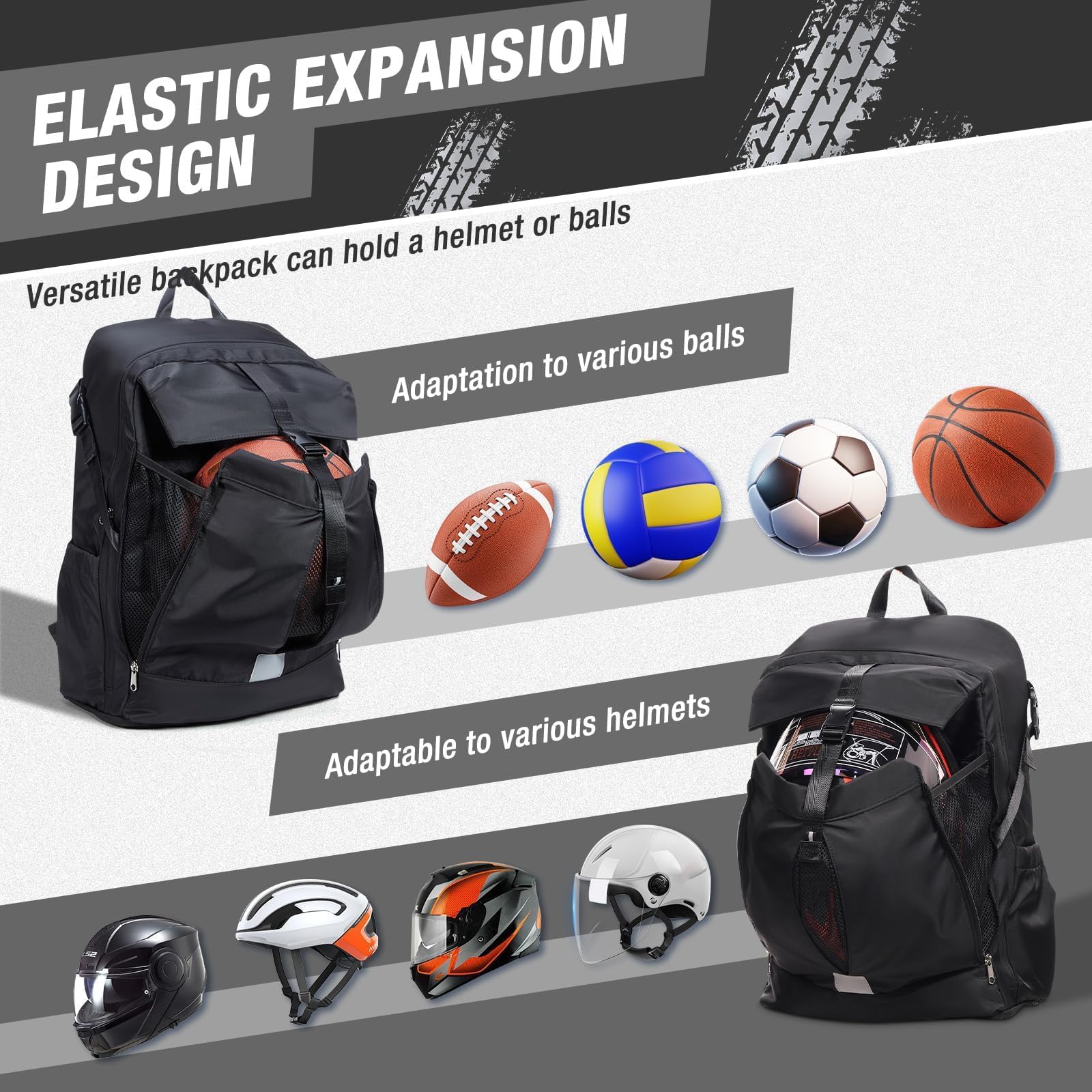 HYC00 Mochilas de Motocicleta para Hombres, Mochila Impermeable para Casco, Accesorios de Motocicleta, Bolsas para Laptop, Mochilas de Viaje, Bolsas Escolares para Estudiantes — view 5