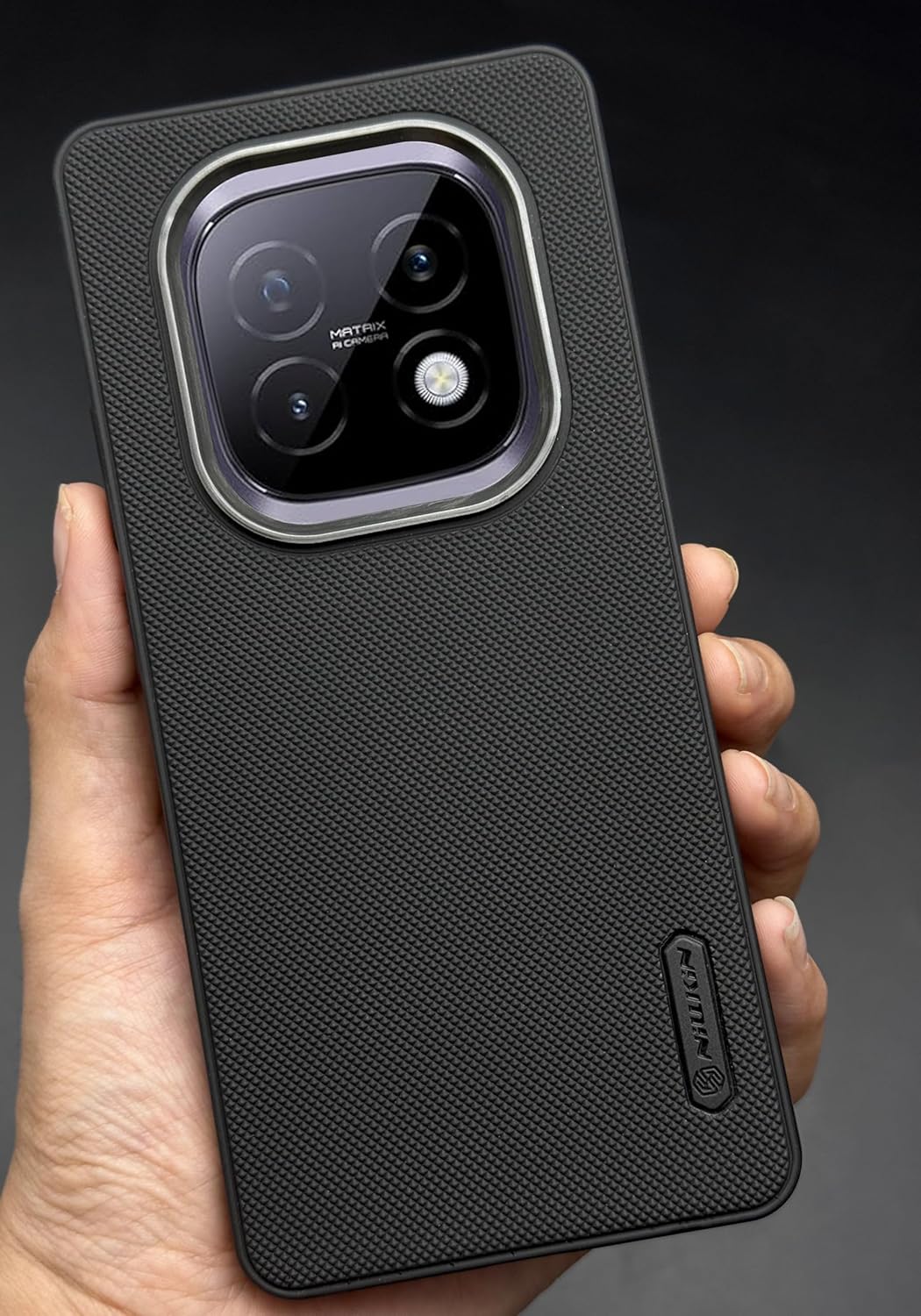 NIUKIN Super Frosted Shield Pro Back Case for Realme Narzo 70 Turbo 5G | Camera Ring | Shockproof Scratchproof Cover | Black NIUKIN Super Frosted Shield Pro Back Case for Realme Narzo 70 Turbo 5G | Camera Ring | Shockproof Scratchproof Cover | Black