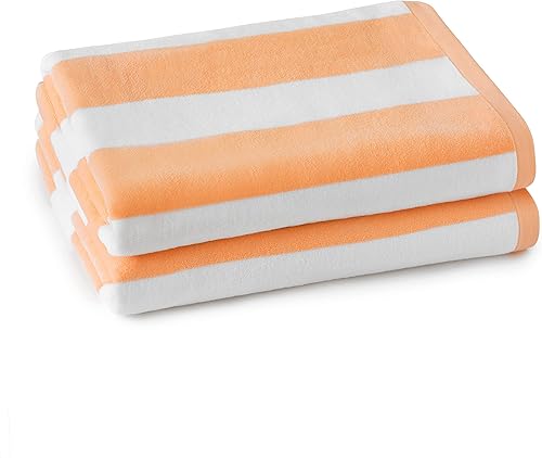 Miniatura 2 de Welhome Cabana - Juego de 2 toallas de playa 100 algodón turco toallas de gran tamaño de 40 x 72 pulgadas piscina y playa supersuaves ultra