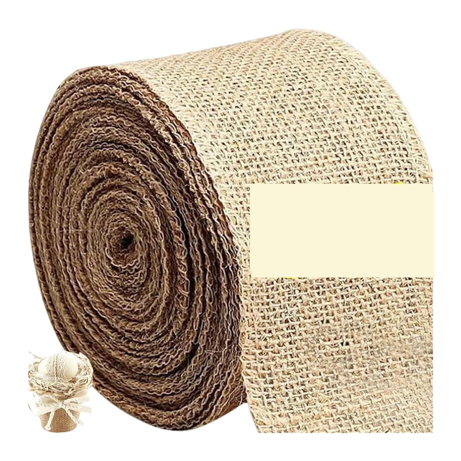Cinta de yute Cinta artesanal de tela arpillera | Encaje de arpillera de 2-6M, 3/5/7,5/10/15cm for envolver proyectos, decoración del hogar de bodas(Width-15cm,6M-(3roll))