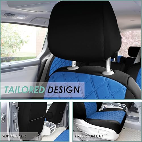 Miniatura 10 de FH Group Fundas de asiento de ajuste personalizado para Honda Odyssey 2018-2023, fundas de asiento de automóvil, fundas de asiento de neopreno,
