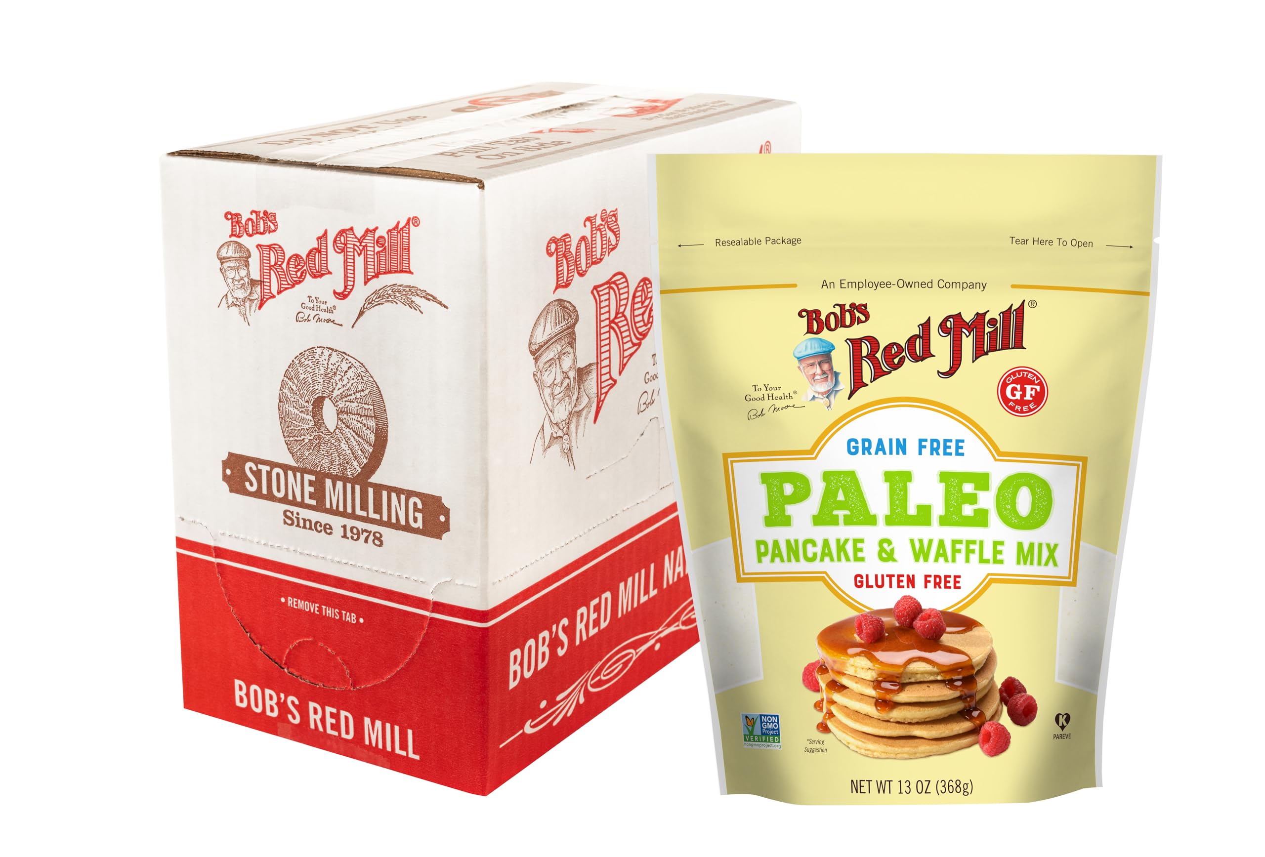 Bob's Red Mill Paleo Pancake, 13oz (Pack of 4) - Non GMO, Paleo Friendly, Kosher