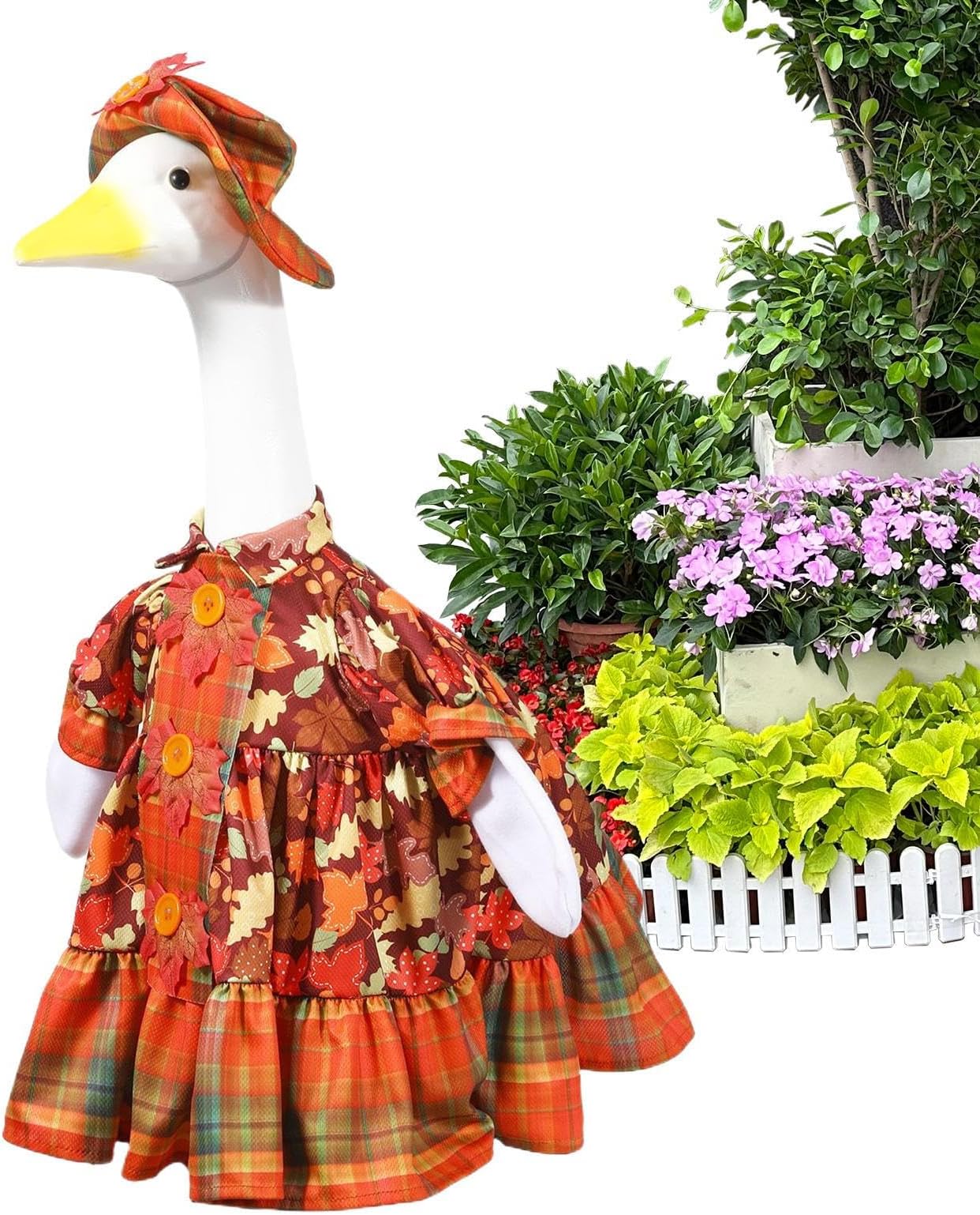 Porch Animal Sculpture Outfit Set | Garden Sculpture Outfit Set,Animal Figurine Autumn Maple Leaves Clothing Kit - for Lawn Garden Terrace Party Family Gathering Yard