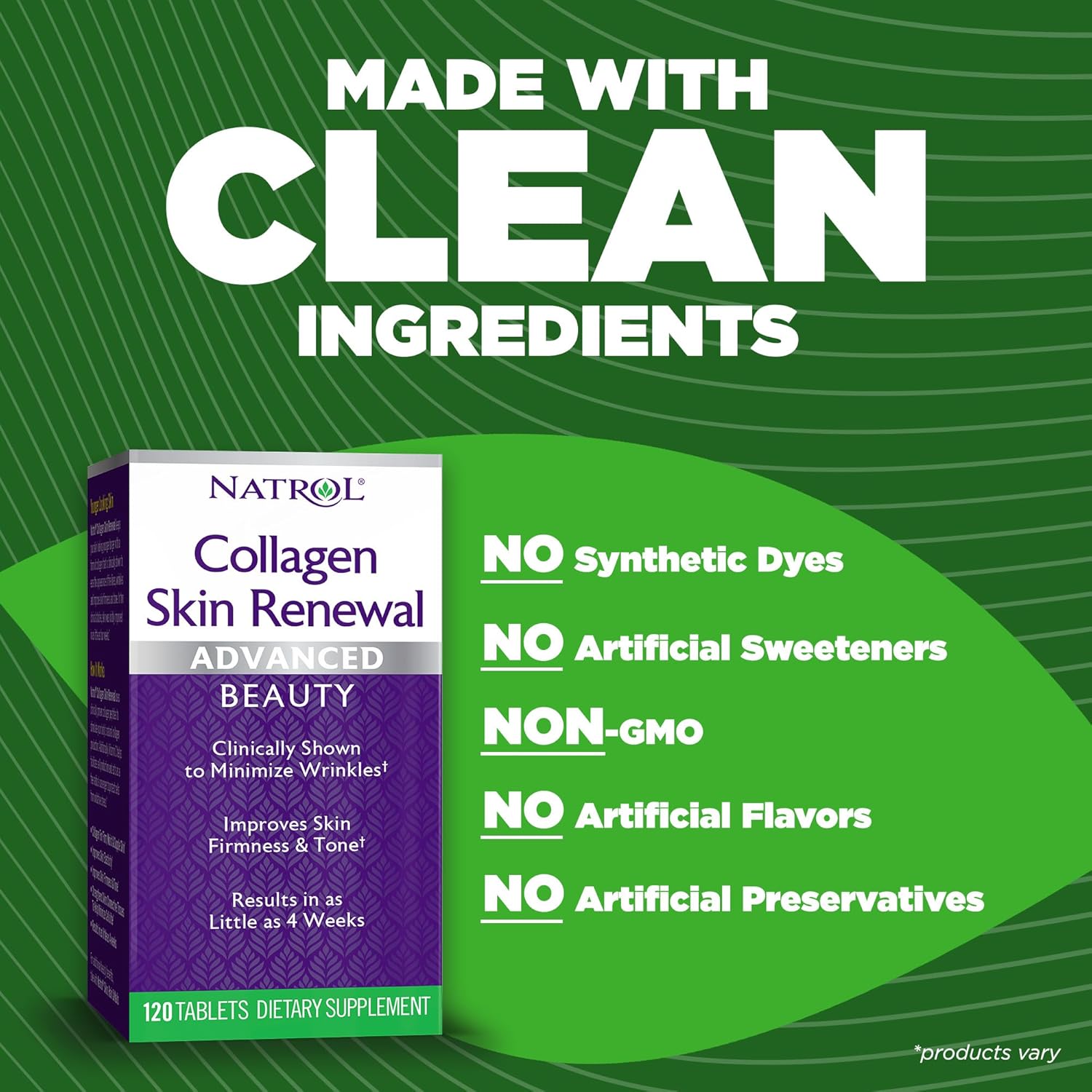 Natrol Collagen Skin Renewal Tablets, 120 Count 40 Servings (Pack of 1)