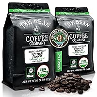 Vista 111 de The Bean Organic Coffee Company Aloha Bean (avellana hawaiana), tostado medio, café molido, bolsas de 16 onzas (paquete de 2), Café molido tostado