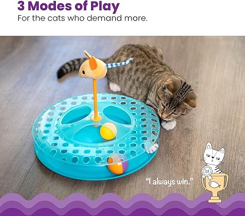Miniatura 2 de Petstages - Juguete interactivo para gatos con hierba gatera Cheese Chase