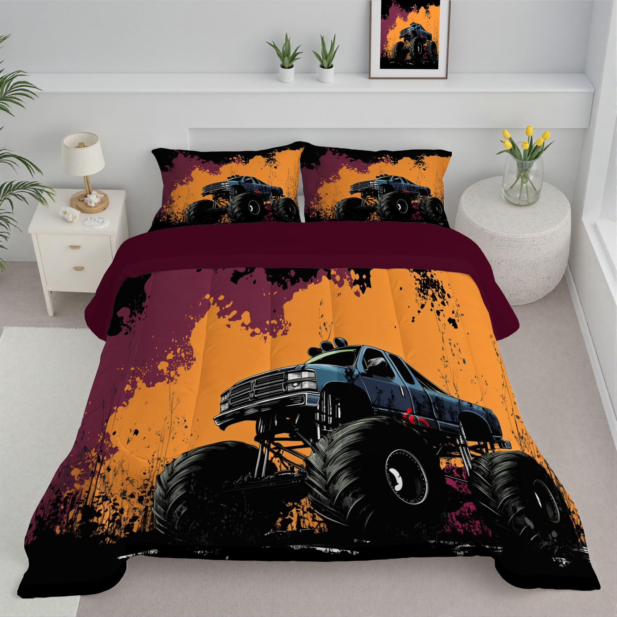 Couette 200 x 200 cm chaude 200 GSM isolante et thermo-régulatrice pour lit 2 personnes jaune
