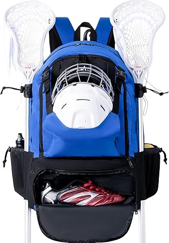 Miniatura 8 de Lacrosse Bag Mochila de lacrosse extra grande con soporte para palo de remolque