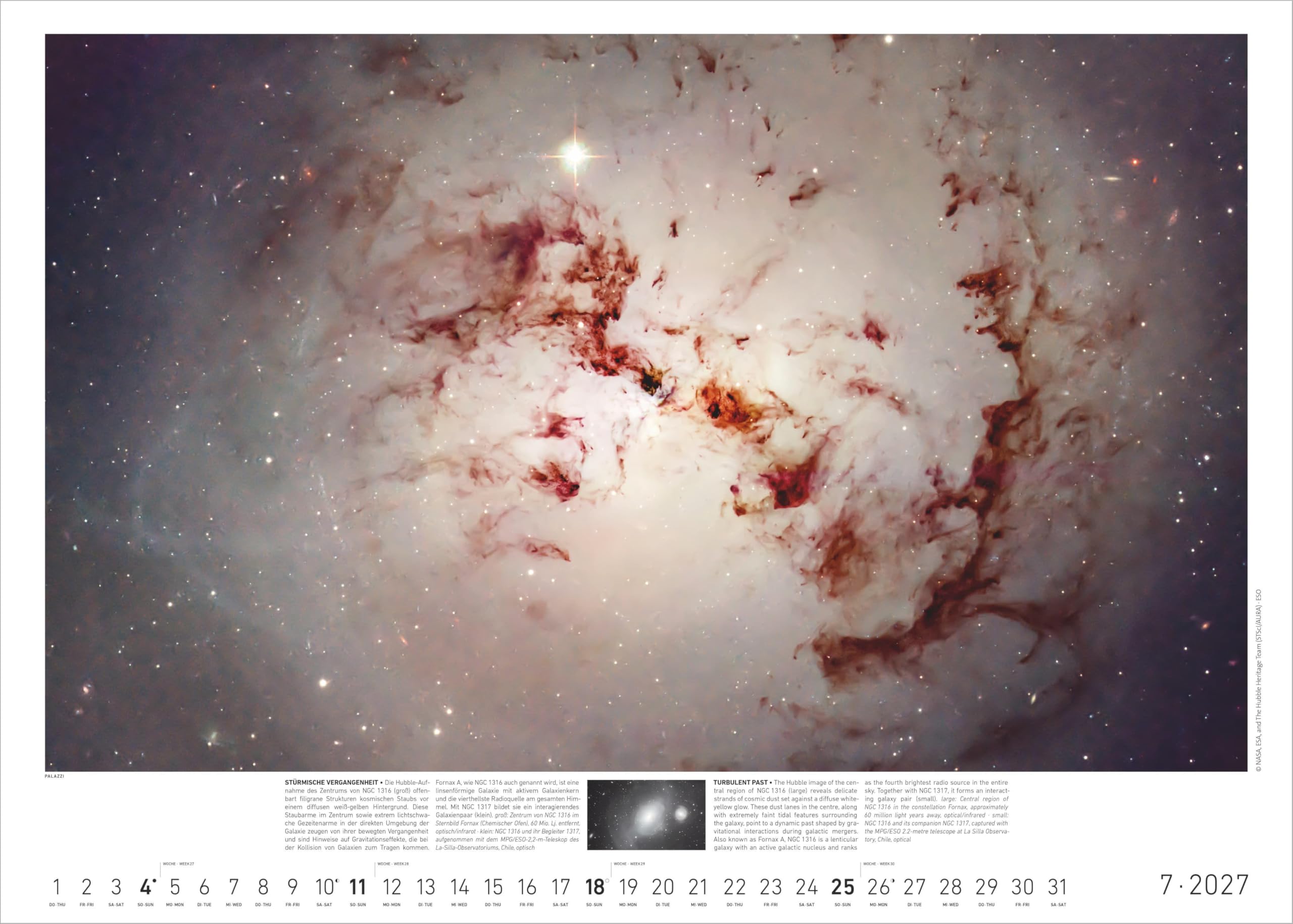 Sternzeit 2027: Wandkalender 70x50 cm mit 12 brillanten Weltraum-Aufnahmen und astrophysikalischen Erläuterungen