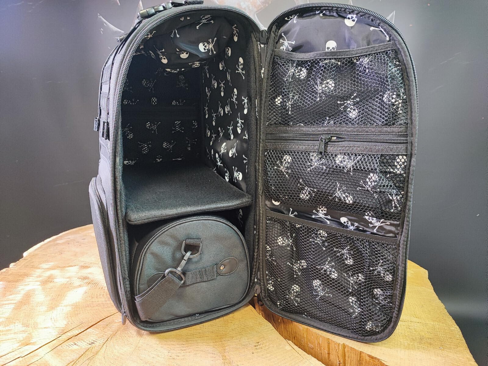 Reisetasche Bag-Rock XL 60L kompatibel mit Harley Davidson Bobber HD Custom Chopper schwarz Biker neu universell geeignet für Motorradmarken