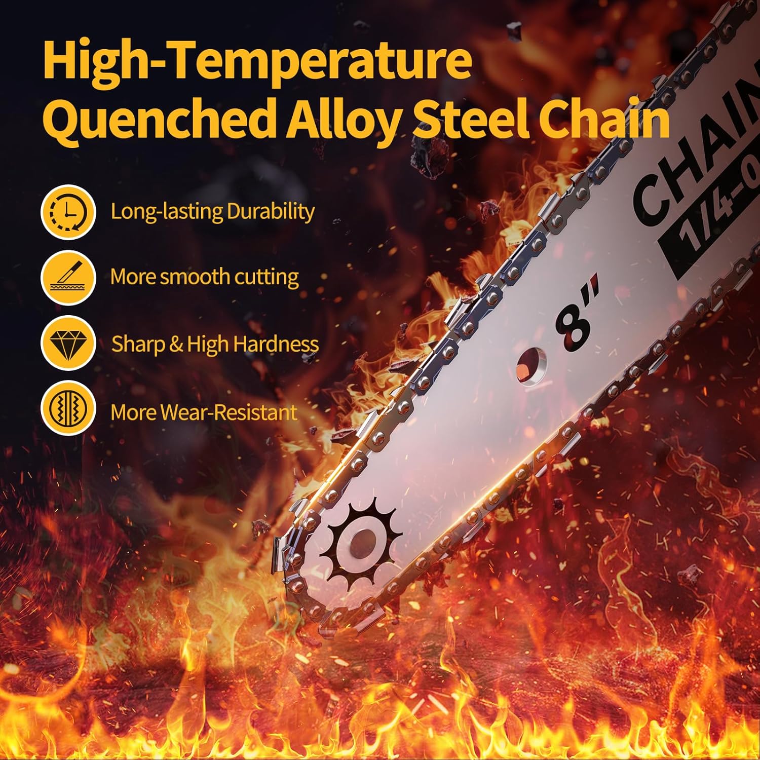 High-temperature quenched alloy steel chain