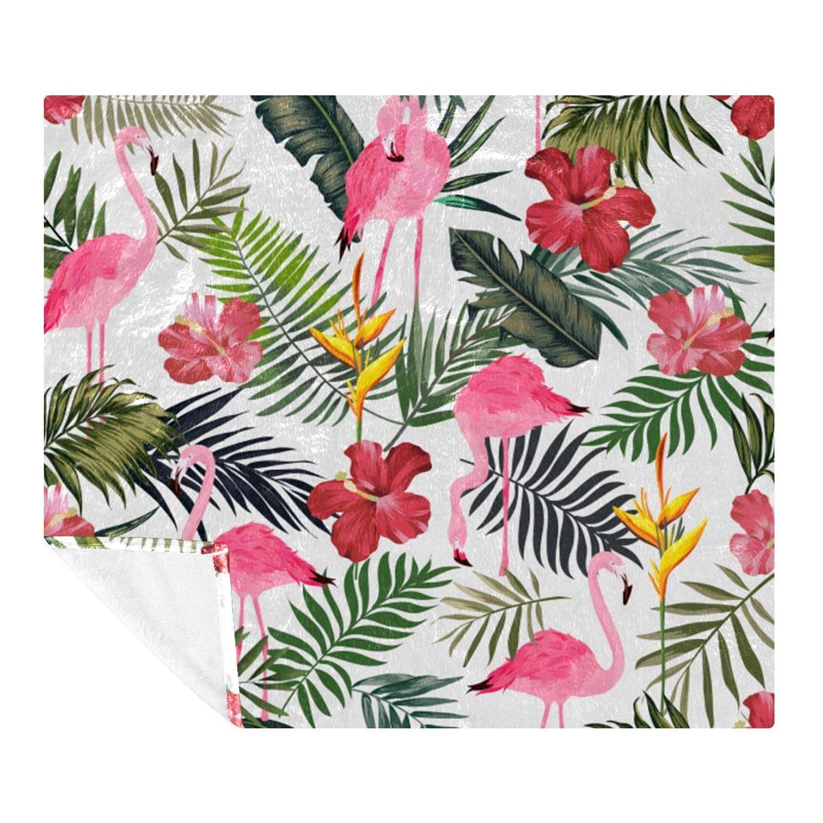 Couverture douce flamants roses pour canapé et soirées cinéma