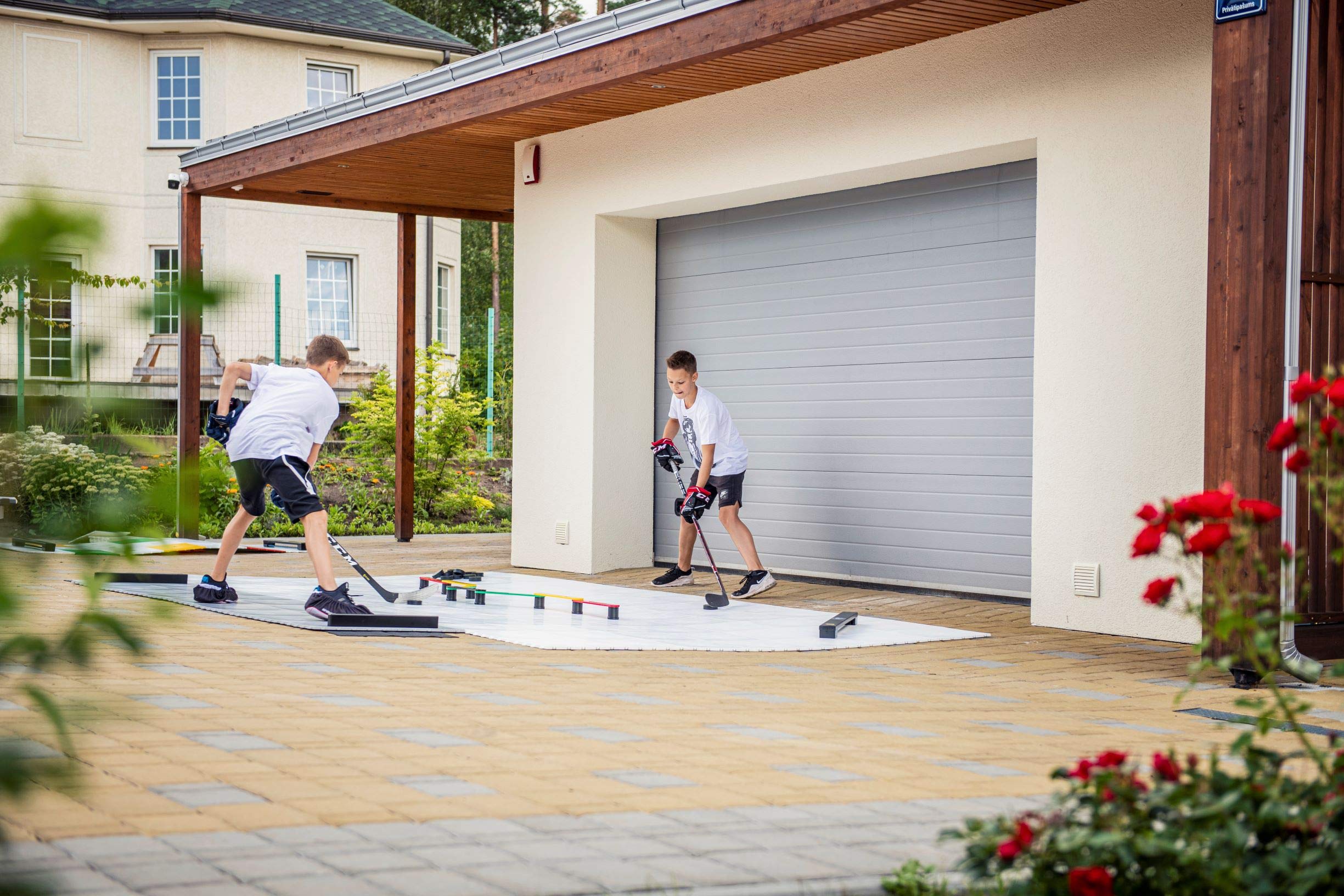 Hockey Revolution Dryland Baldosas de Suelo para Pegar Disparar Pasar Interior Exterior