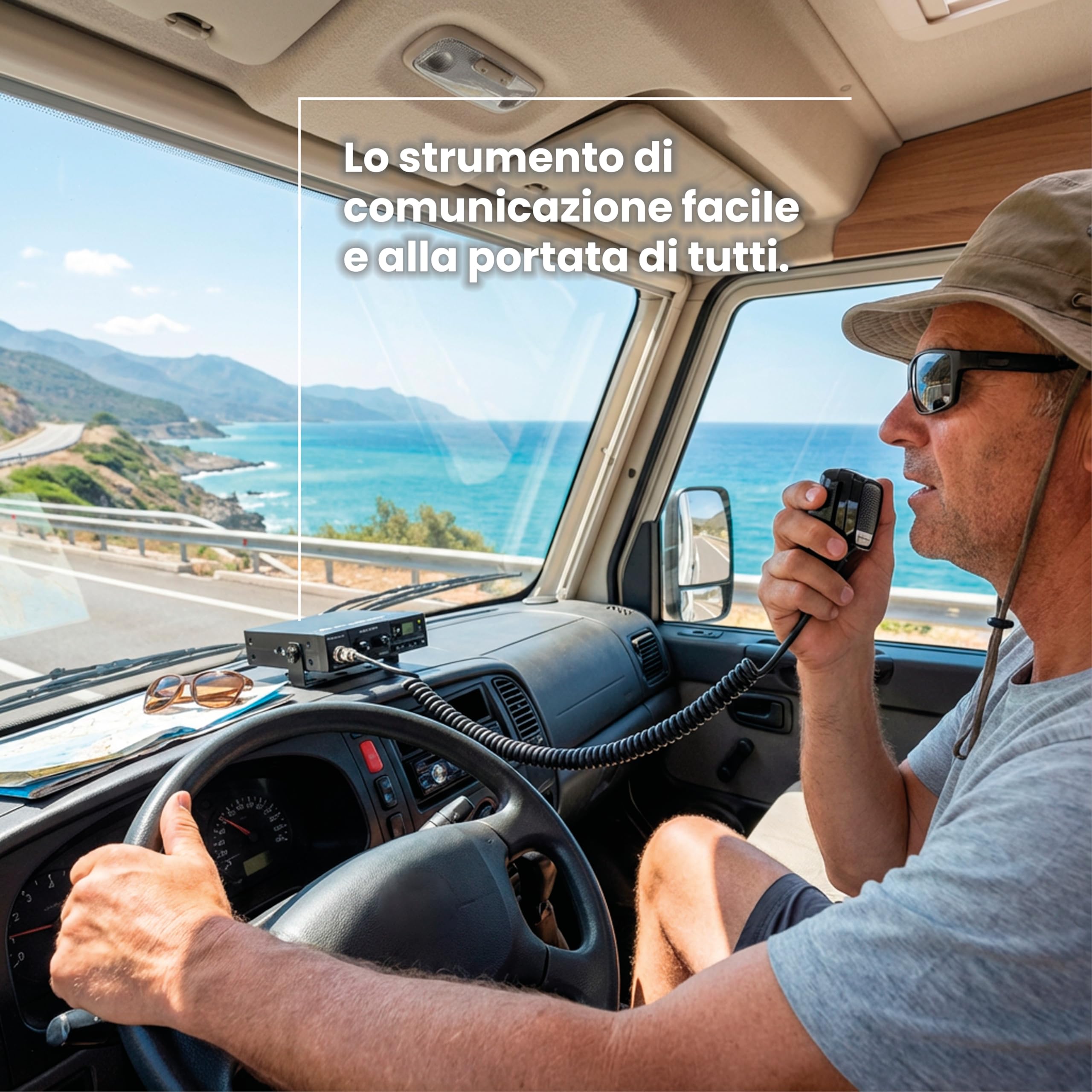 Midland Alan 100 Plus CB Radio Ricetrasmittente Veicolare 40 Canali AM/FM Nero
