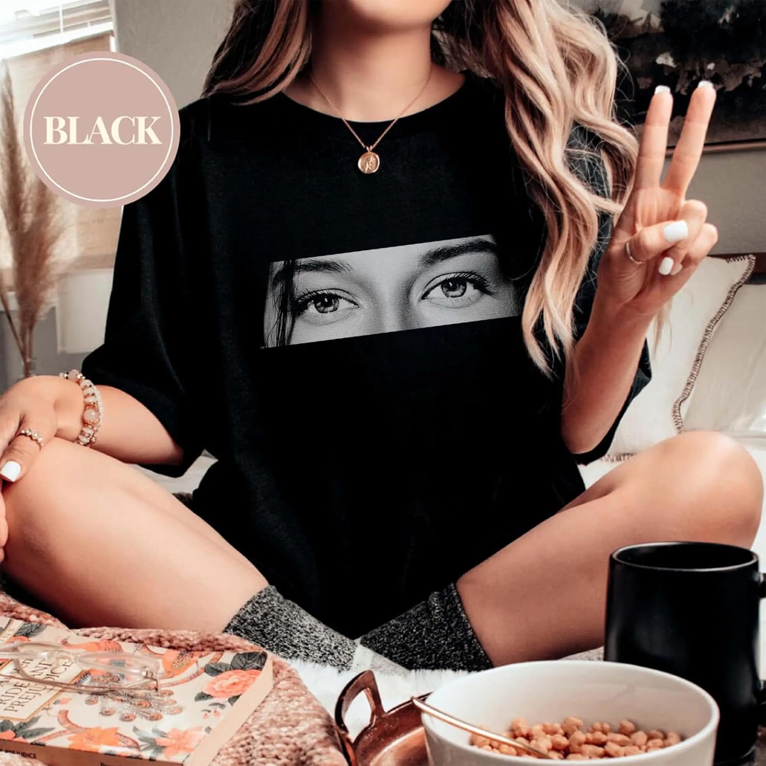 Custom Girlfriend Eye Shirt for Boyfriend, Girlfriend Face Shirt, Gifts for Boyfriend, Girlfriend, Valentine 2026 - Image 2