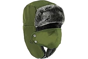 Russian Style Winter Face Mask: Ushanka Trooper Trapper Hat for Men and Women