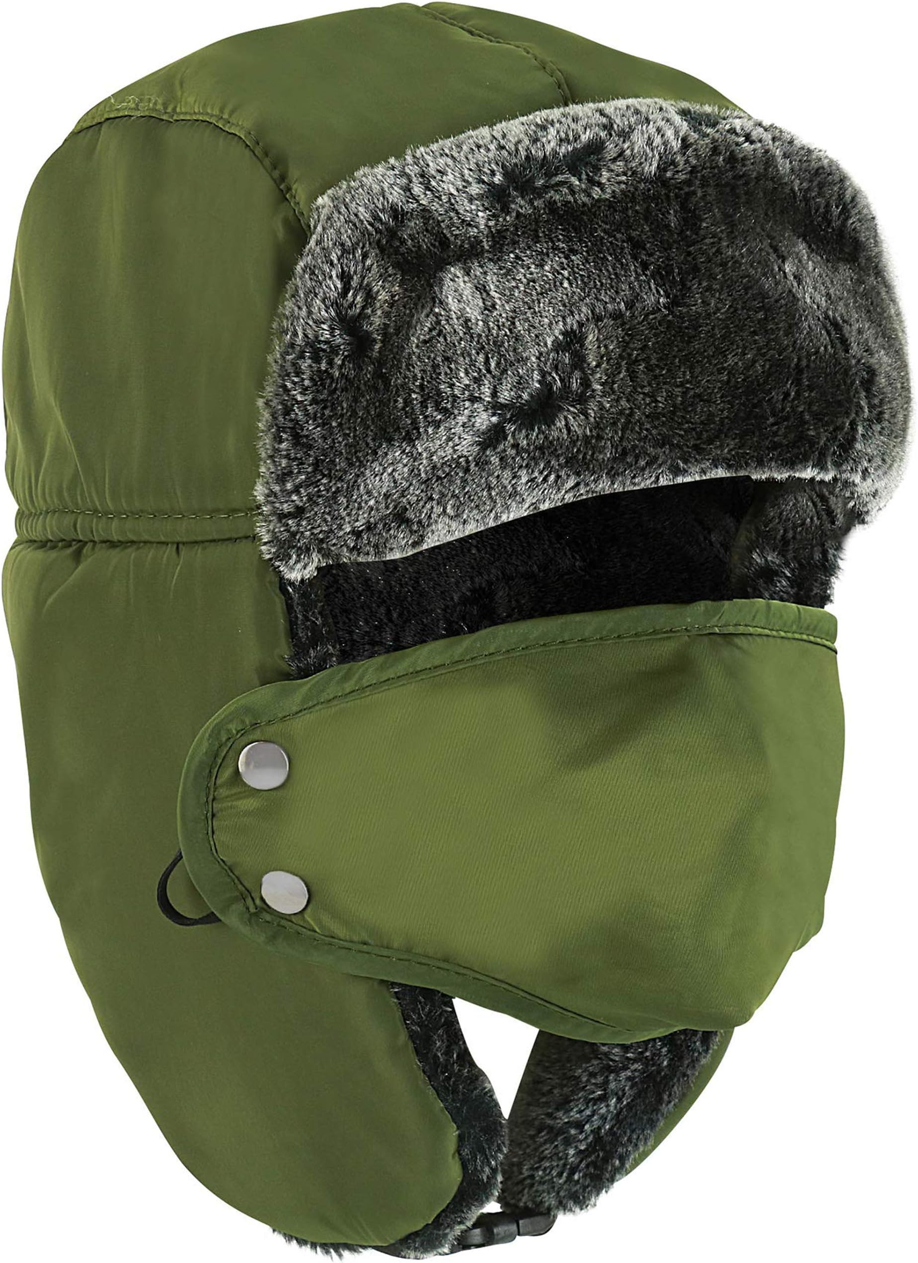 Winter Face Mask For Men - Russian Style Hat Ushanka, Trooper, Trapper Hats for Men and Women - Windproof Ski Mask