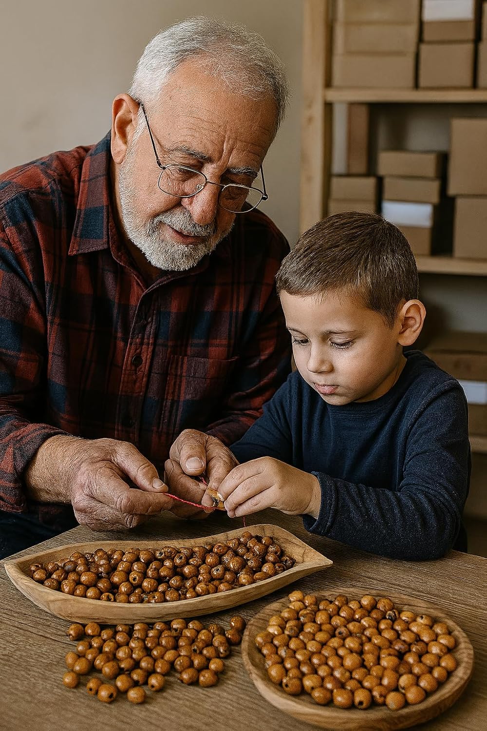 ZULUF 4mm Small Wooden Beads - Bethlehem Olive Wood Brown Beads for Jewelry Making (60pcs) Tiny Rosary Craft Supplies for Bracelet Necklace DIY & Catholic Prayer BEAD001