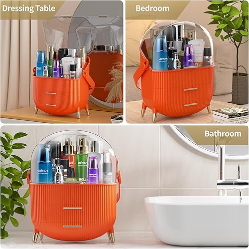 Miniatura 6 de Organizador de almacenamiento de maquillaje, estuche de maquillaje de gran capacidad con cajones, caja de almacenamiento de cosméticos, organizador