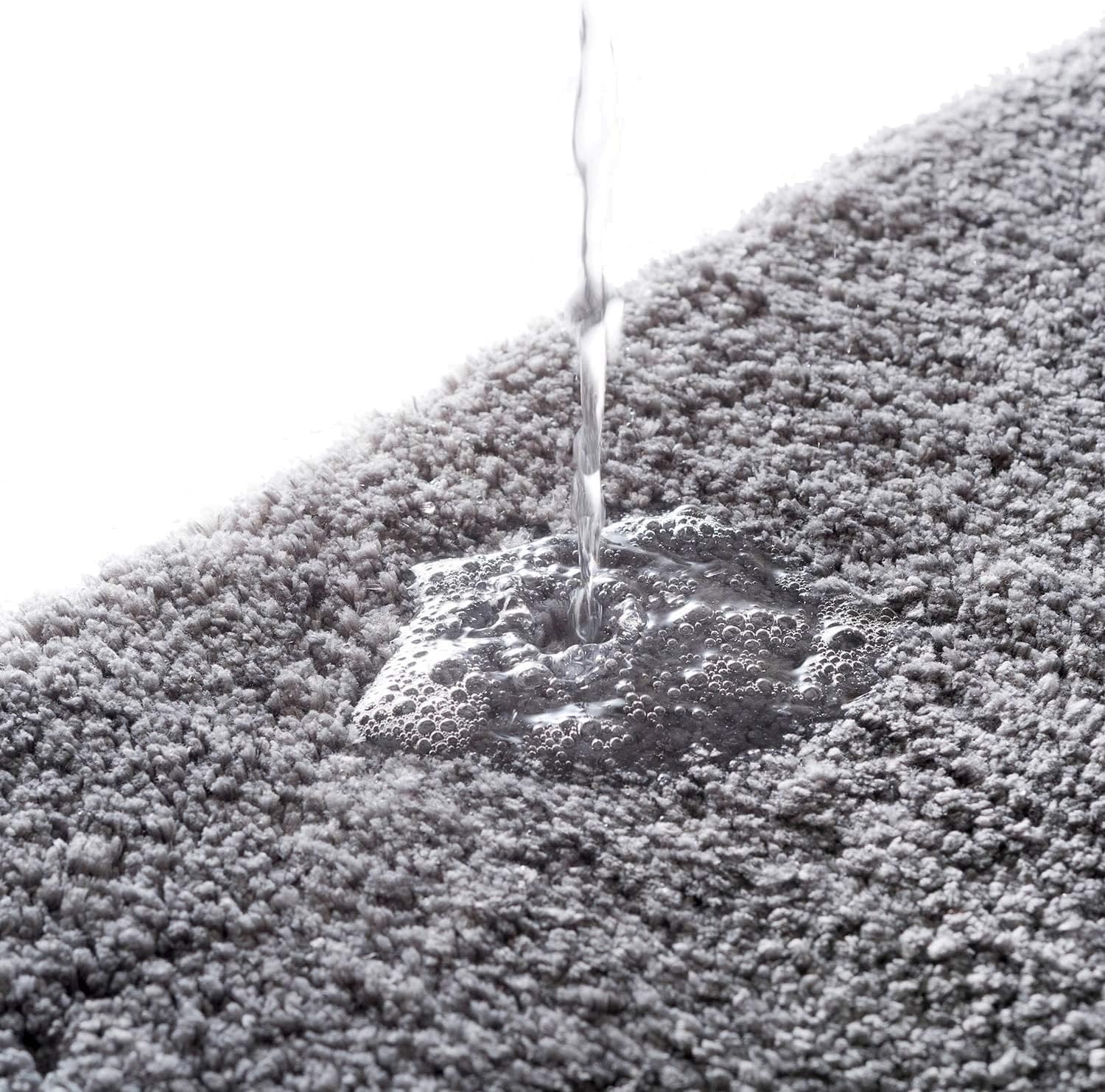 Bathroom Rug Gray Bath Mat Silver Shower Shaggy Floors Extra 24x16 Thick Super Soft Best Absorbent Perfect Absorbant Plush Door Mat Carpet Grey
