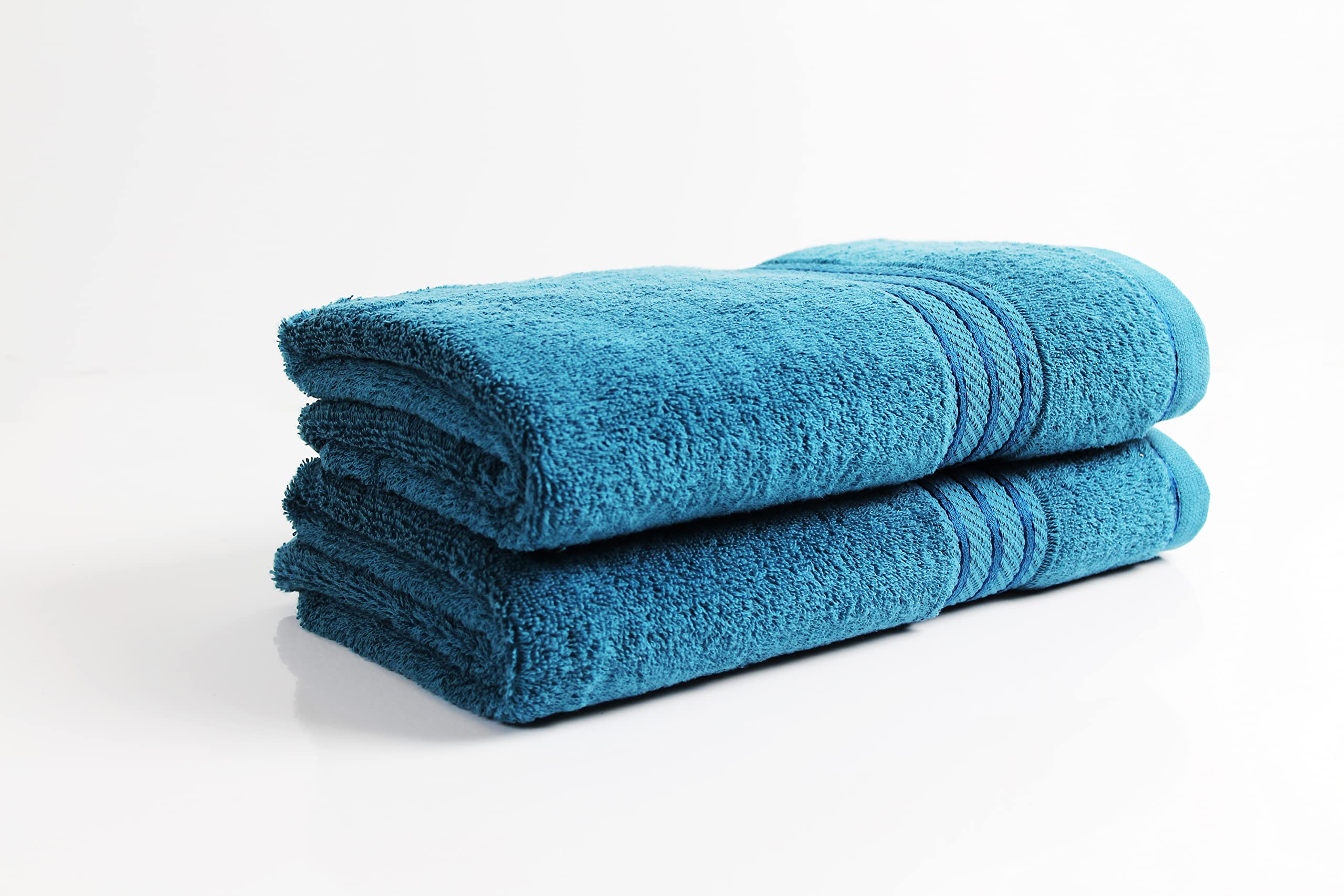 Supreme XL Jumbo Bath Sheets for Bathroom 500GSM Super Soft Egyptian Collection 100% Cotton Pack of 2 Absorbent and Quick Dry HUGE Bathroom Sheets Towels Set 100 CM X 170 CM !!!cm (TEAL BLUE)
