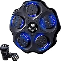 Vista 1 de Máquina de boxeo de música, punzonadora de música inteligente Bluetooth con guantes, blanco de boxeo electrónico de gran tamaño montado en la pared