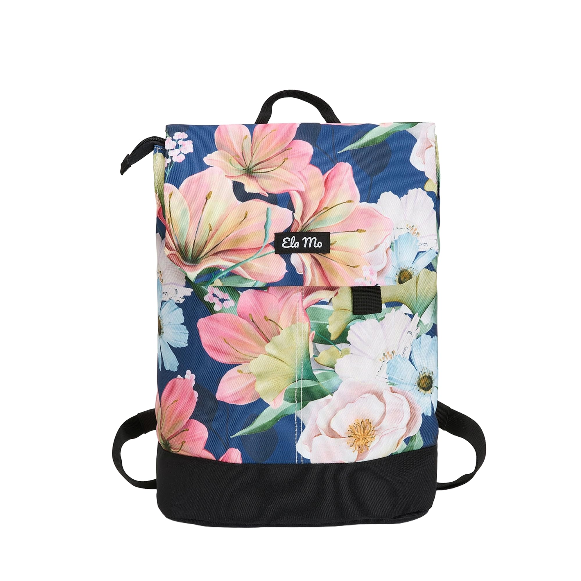 Ela Mo® Rucksack Damen - Arbeitsrucksack mit Laptopfach mit Anti Diebstahl - Mittelgroßer Damenrucksack für Uni, Schule, Büro & Reisen - Tagesrucksack für Mädchen und Frauen (Orange Lily)