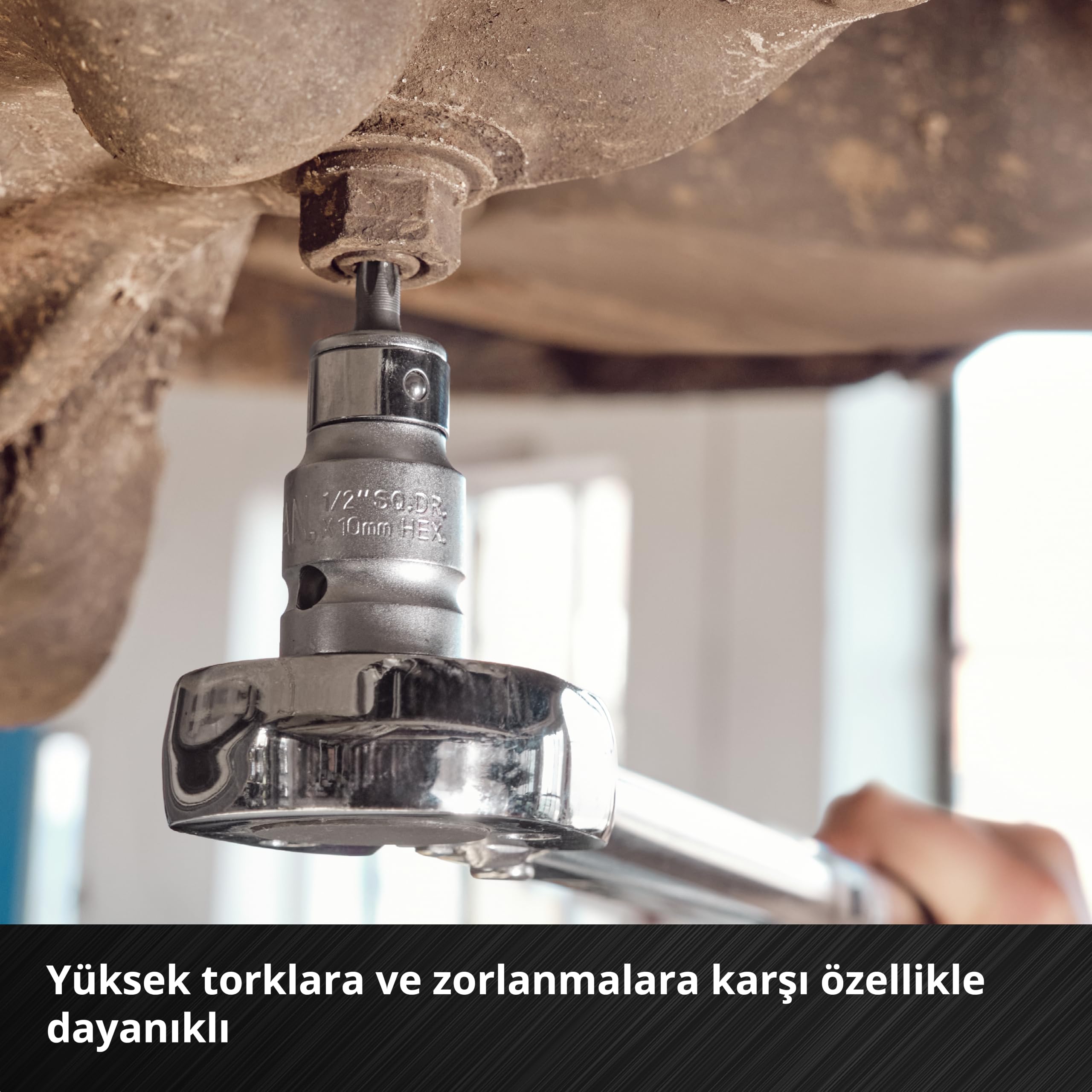 Orijinal Einhell XL-CASE Otomotiv Bit Seti – 40 Parça (10 mm Altıgen Saplı CrV Çelik Power Bitler, 10 mm Altıgen 3/8" ve 1/2" Kare Lokma Adaptörleri, Saklama Kutusu Dahil) - 49109032