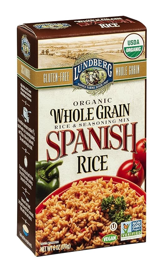 Lundberg Family farms Organic whole grain Rice&seasoning Mix Yellow Rice (073416510203)
