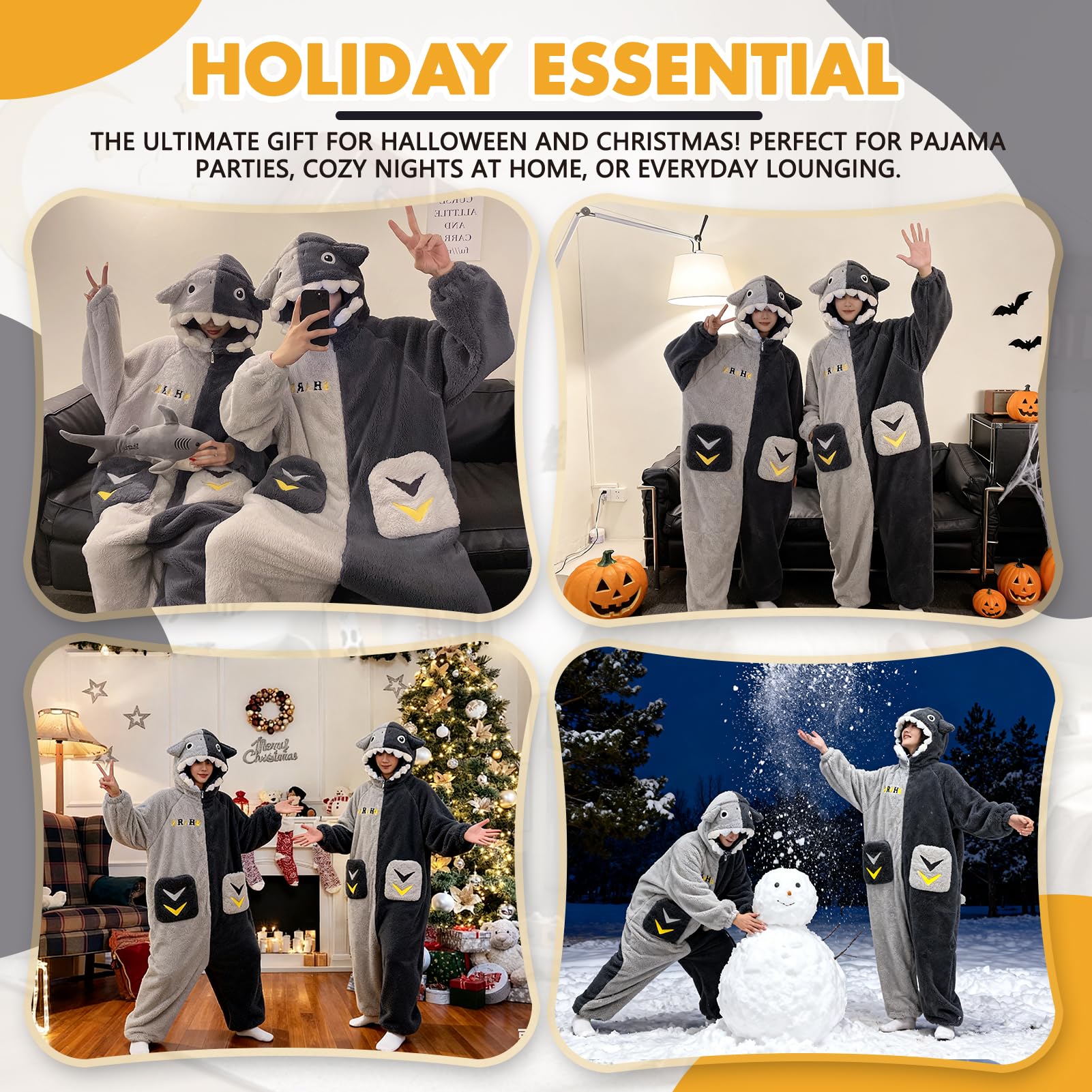 Pigiama Tuta Animali Unisex Adulto Animale Onesie Cosplay Halloween Carnevale Costume Donna Pigiama Costume Animale Inverno