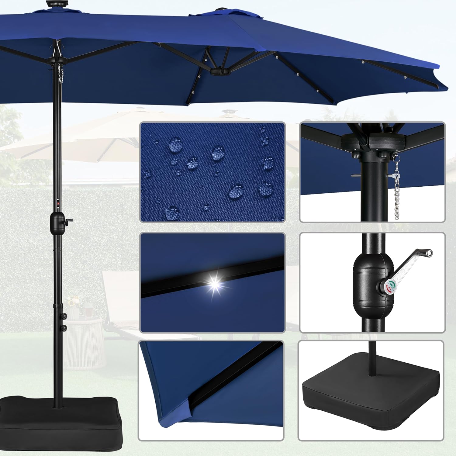 Крупний план основи парасольки та кривошипного механізму