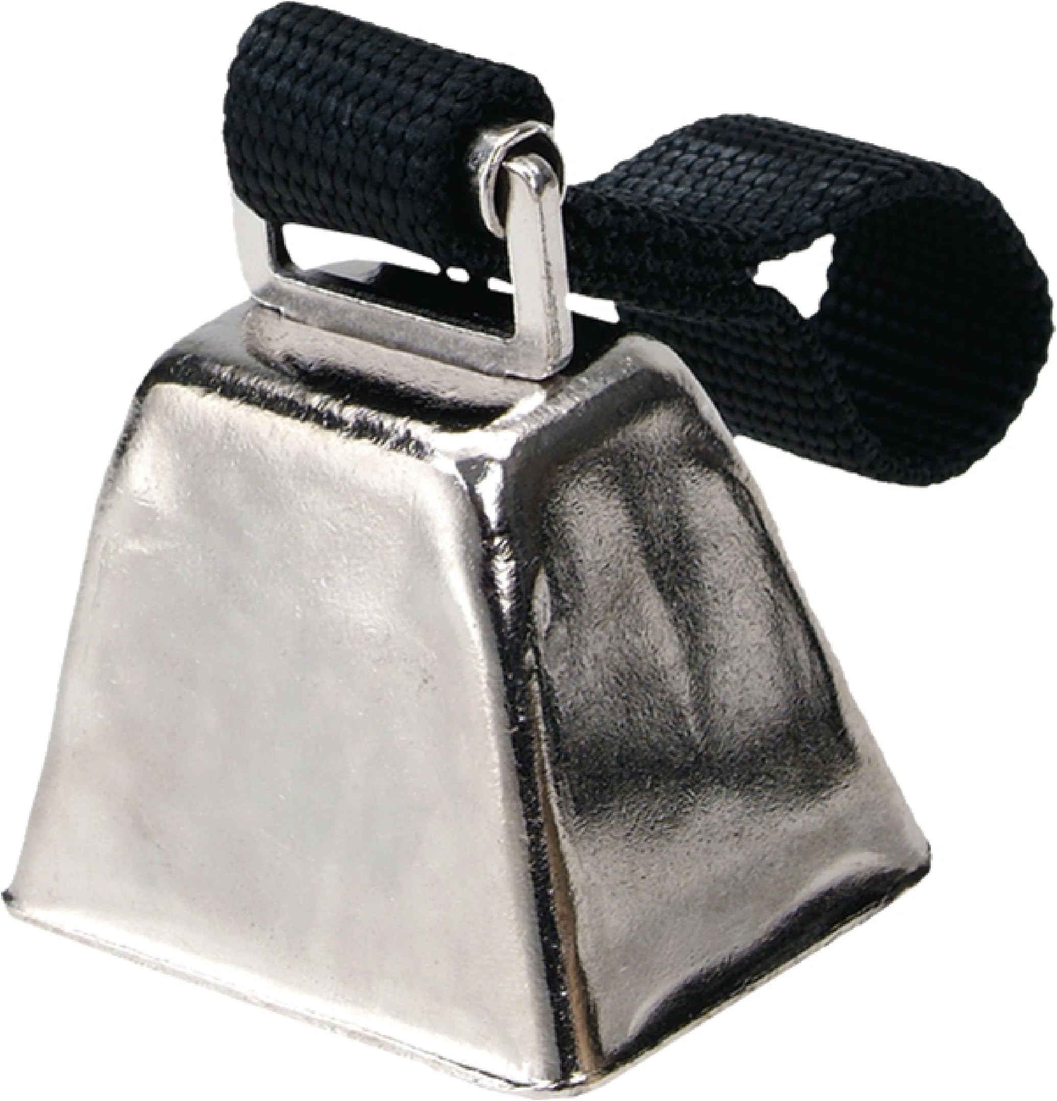 Water & Woods Nickel Cow Bell for Dogs by Coastal Pet - Durable Noise Maker - Easy Attachment - Nickel-Plated Material with Nylon Handle - Black, Small
