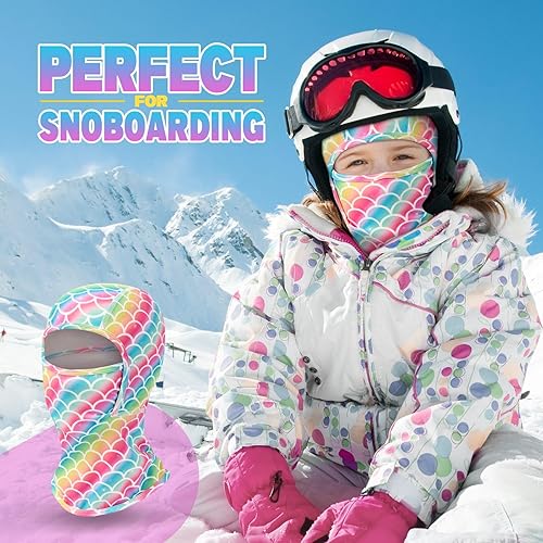 Miniatura 2 de Dinosaurs - Pasamontañas para niños, resistente al viento, calentador de cuello para niños y niñas