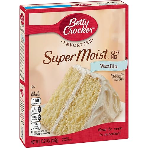 Vista 31 de Betty Crocker Favorites Mezcla de pastel de vainilla súper húmeda, horneado navideño, 13.25 onzas (paquete de 12)