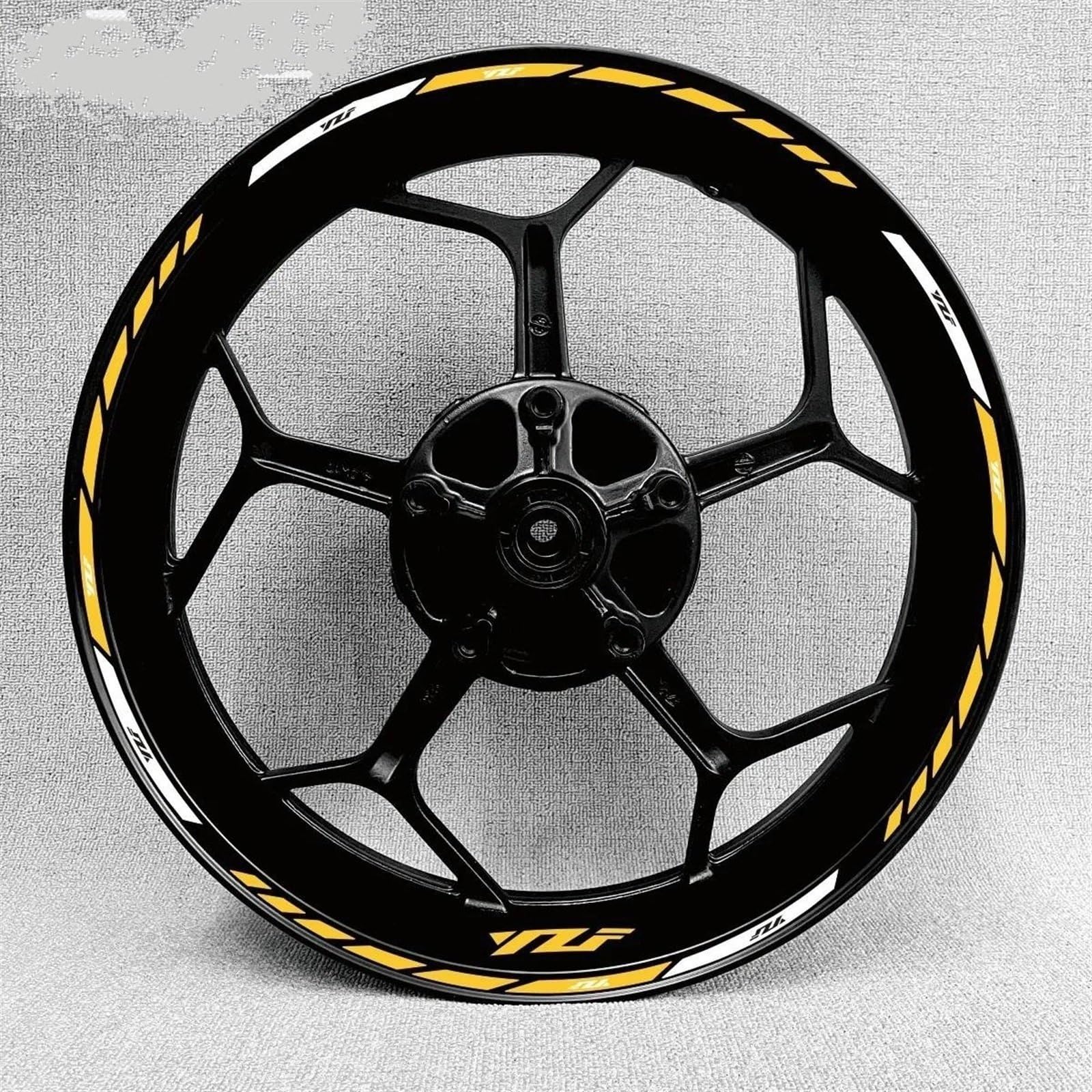 Motorcycle Reflective Wheel Stickers Rim Decal for Yamaha R1 R15 R125 R6 R7 MT-09 MT09 MT07 MT10 for Tracer(Color12)