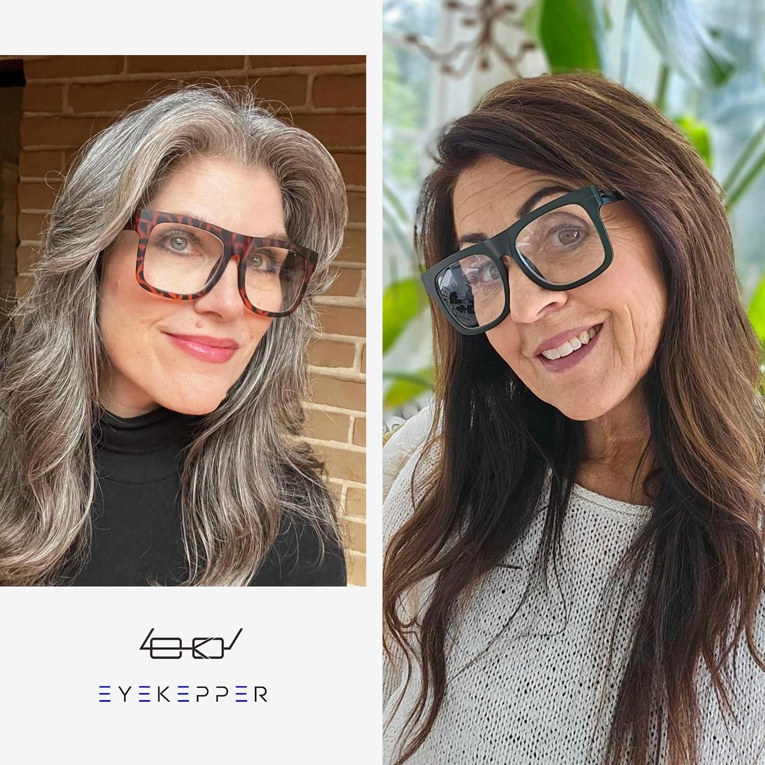 Eyekepper 6 Pack Blue Light Blocking Reading Glasses Oversized Metalless Screwless Spring Hinges Women Men Computer Readers