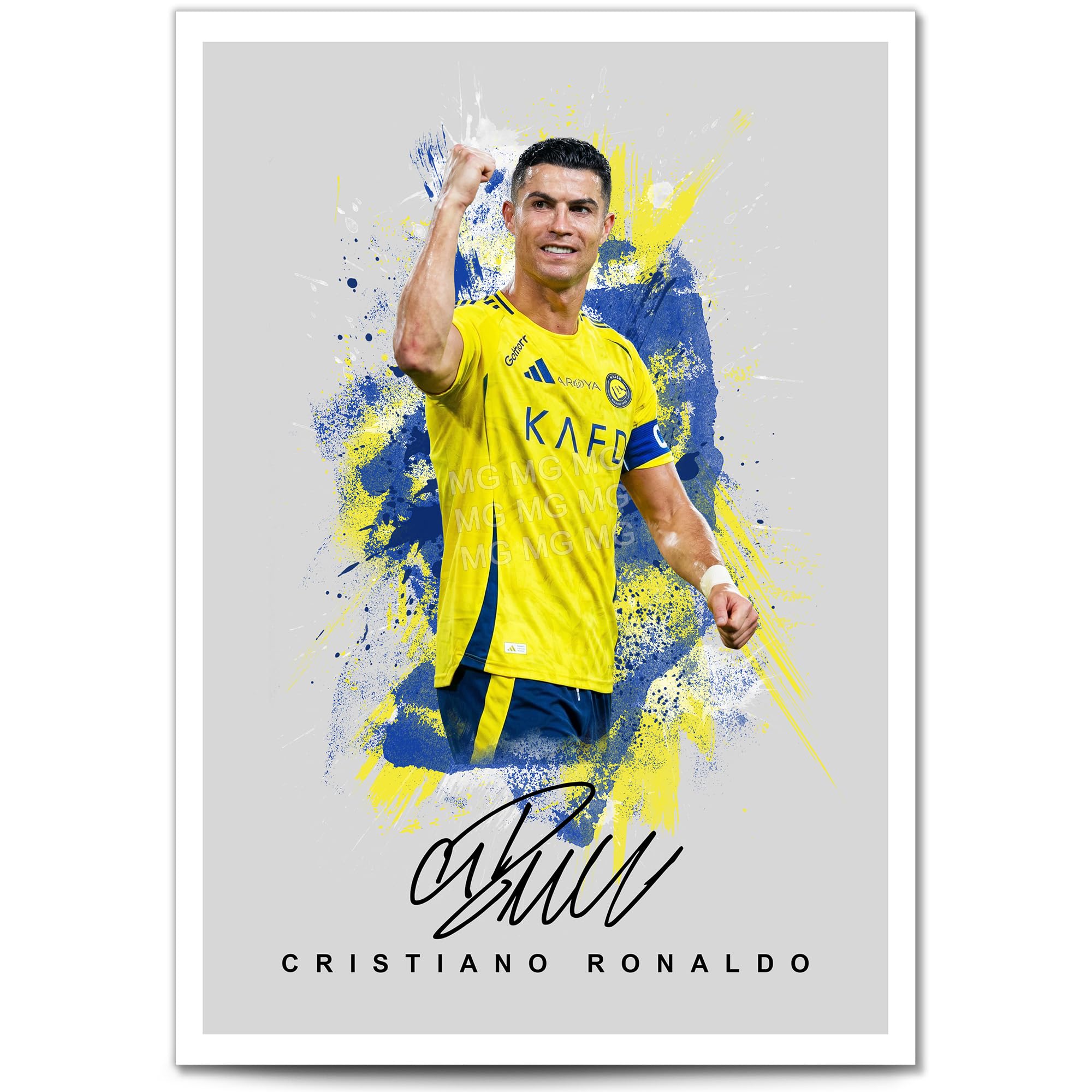 Cristiano Ronaldo Legend Signed Photo Poster Print Picture Display Autograph Memorabilia for football fans Gift Manchester United Real Madrid Juventus Portugal (Al Nassr A4 poster only) — image 1