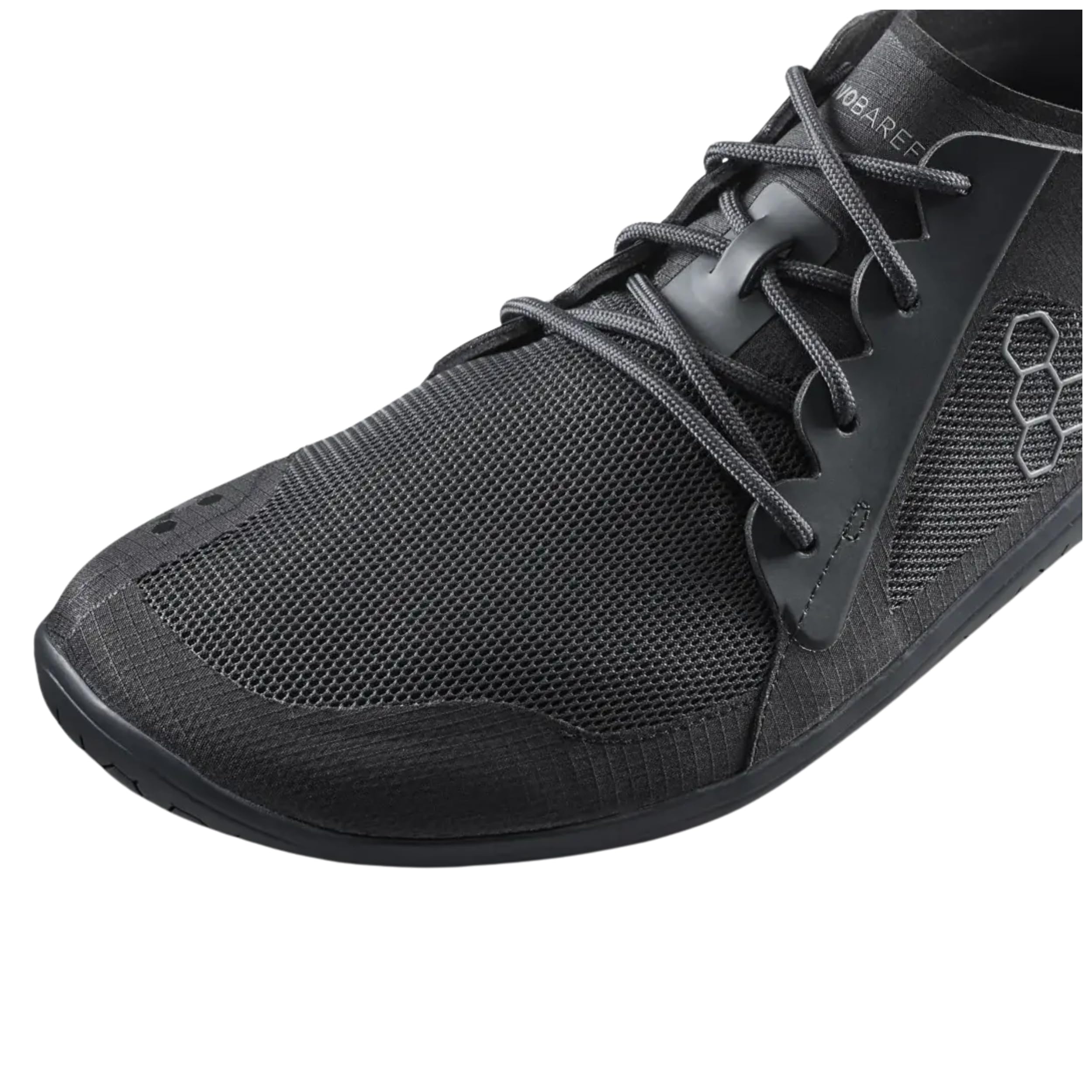 VIVOBAREFOOT Primus Lite IV Obsidian Drop 1 (309253-01) Męskie buty barefoot czarne oddychające sznurowane płaskie buty do kostek, siatkowe