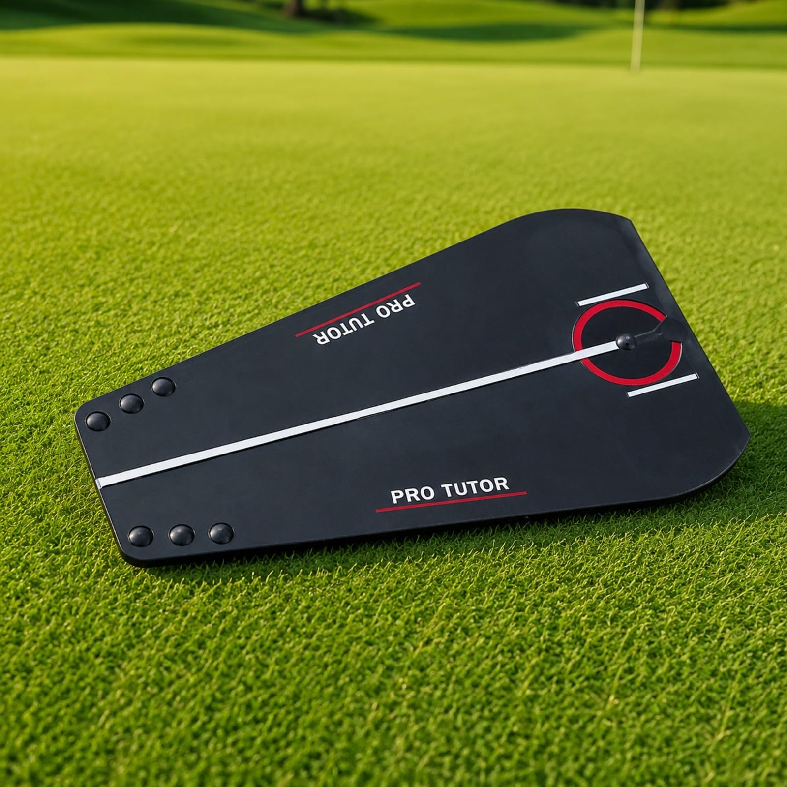 Amagogo Golf-Putting-Übungsbrett aus flach Putting-Ausrichtungs mit stahlbällen kompakt für Golfer, zuhause