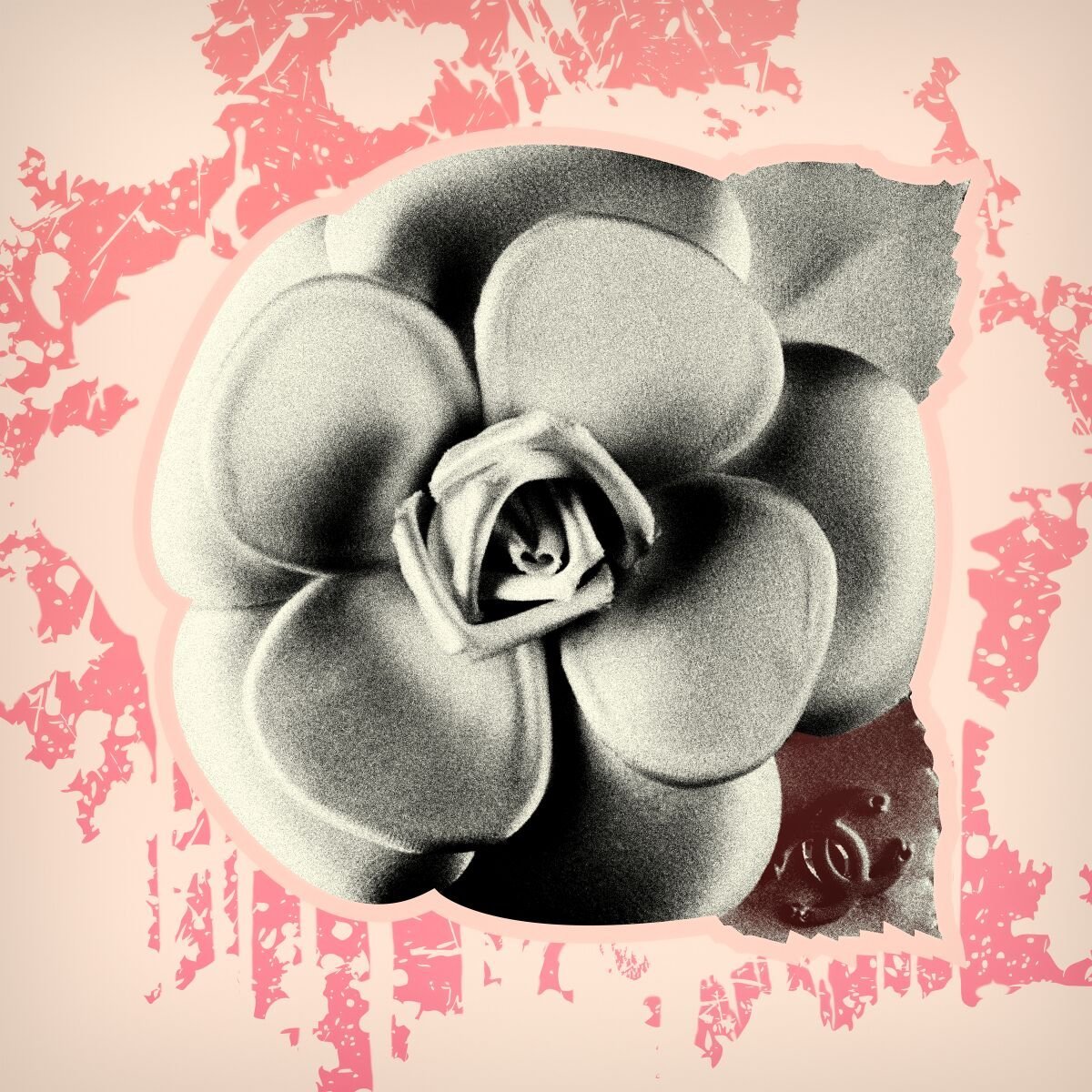 絵画 FLUORESCENT PALACE  PETAL PUSHER-WHITE Amazon.com: Fluorescent Palace Petal Pusher White Artwork