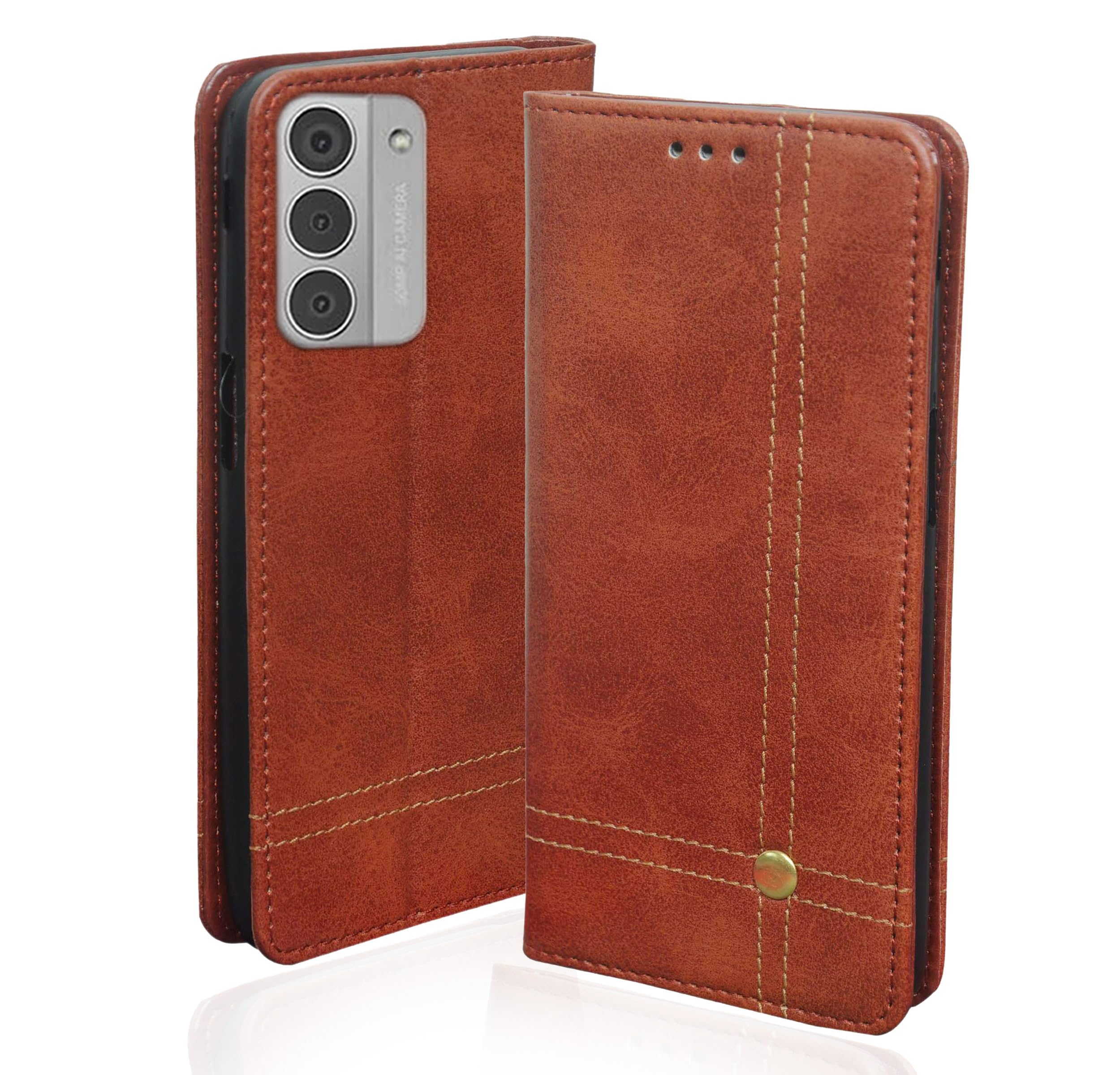 SESS XUSIVE Leather Flip Cover for Nokia G42 5G Wallet Slim Book Cover with Card Slots Magnetic Flip Cover for Nokia G42 5G - Magnetic Brown (B084C8HJ3M) Amazon Price History, Amazon Price Tracker