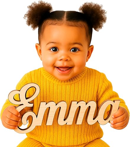 Letreros de madera con nombre para guardería, letrero de nombre de bebé personalizado para pared, letrero de nombre personalizado para cuarto de