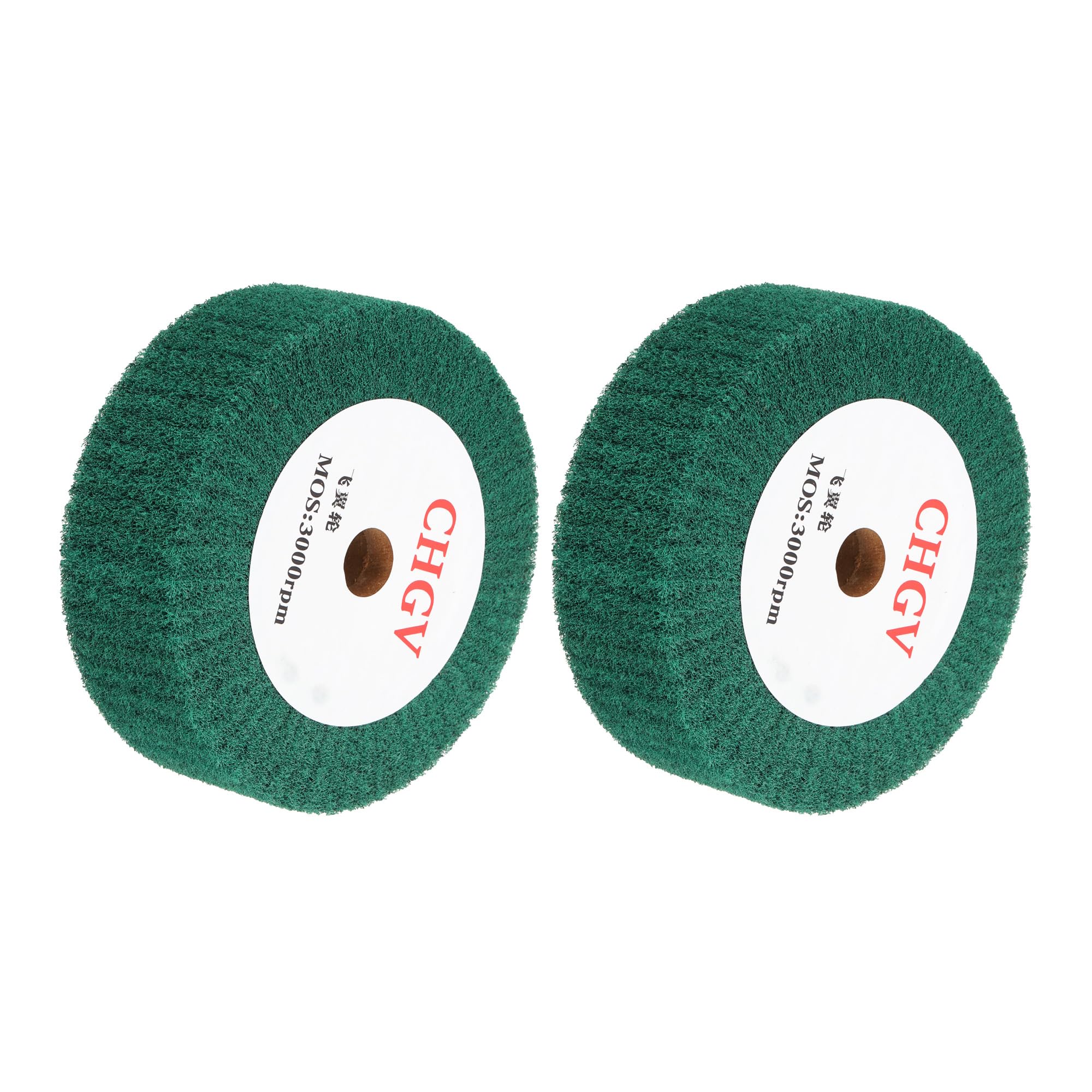 QUARKZMAN 2Pz 150x50x20mm 180 Grana Ruota Lucidatura Non Tessuta Ruota Smerigliatura Nylon Per Trattamento Superficiale Acciaio Inossidabile Rame Alluminio Verde