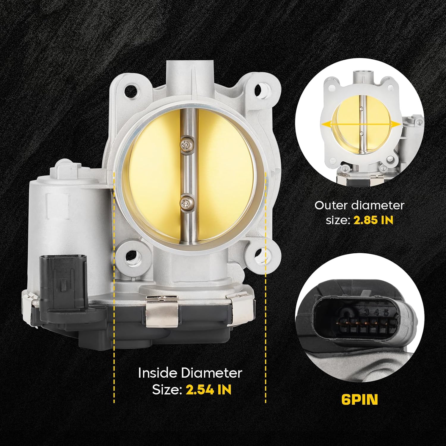 Electric Throttle Body Fit for Buick Envision L4 2.5L 2017-2020, for Lacrosse L4 2.5L 2018-2019 Fit for Cadillac ATS L4 2.5L 2013-2016, Fit for GMC Acadia L4 2.5L 2017-2021 12670839